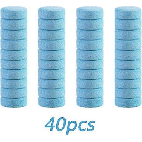 20/40/60 comprimés effervescents nettoyants solides pour pare-brise et essuie-glaces de voiture, accessoires de nettoyage pour toilettes et vitres, couleur or (1/5)