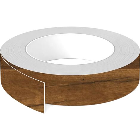 1x Bande de chant ABS sans colle 43 mm x 5 m épaisseur 0,8 mm facile à appliquer bricolage étagère meuble panneau plan de travail bois stratifié, Chêne foncé (1/3)