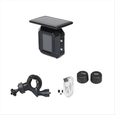 Capteurs de pression des pneus de moto TPMS solaires, système de surveillance de la pression des pneus, capteur externe pour moto (1/5)