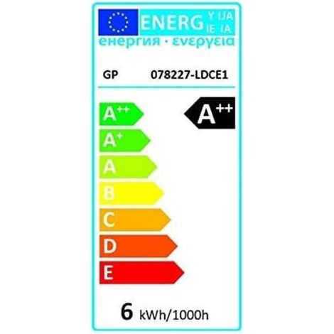 GP - Batterie da 745clas078227ce1 a +, lampade a LED, Vetro, 6 watt, e27, Blanco Hot, 14 x 12 x 6 cm (1/3)