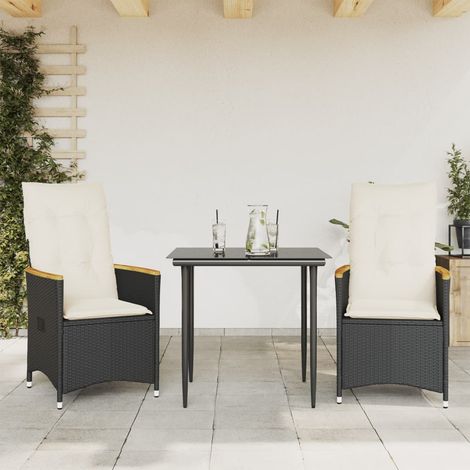 Maison Exclusive - Gartensessel mit Kissen 2 Stk. Verstellbar Sch