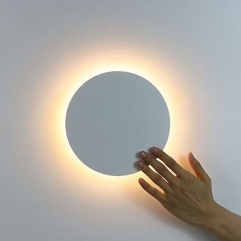 runde led wandleuchte moderne touch schalter wohnzimmer schlafzimmer dekoration weiße wandleuchte (1/5)