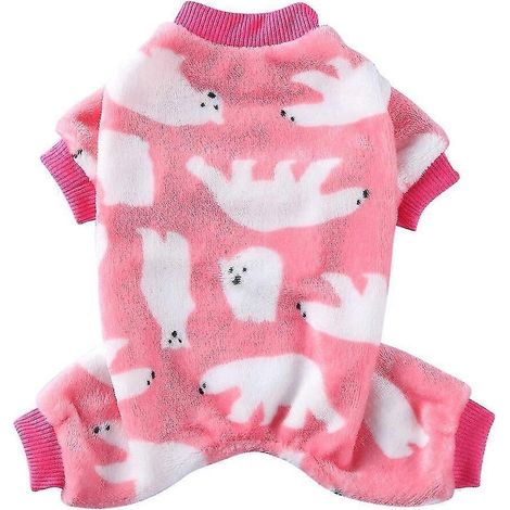 Pijamas para perros, ropa de invierno para perros, monos cálidos estampados para perros pequeños, cachorros, gatos, chihuahuas, pomeranias, monos 7 (1/5)