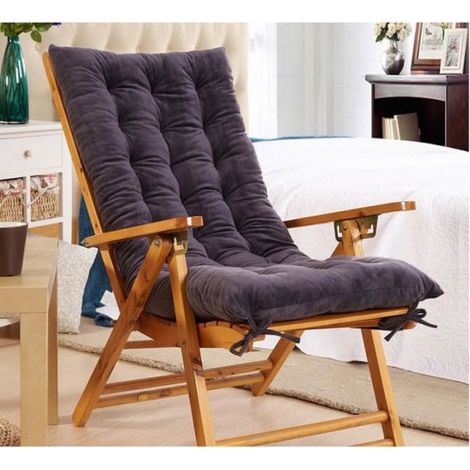 Coussin de Chaise Longue de Jardin Gris Coussin de Transat 48120cm Coussin de Bain de Soleil Antidrapant couleu COUSSIN D'EXTERIEUR (1/4)