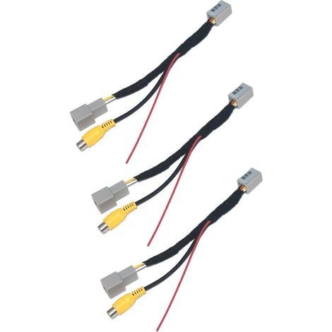 Adaptador de cable convertidor de cámara de visión trasera RCA para 3 cámaras de coche Mitsubishi Outlander ASX GF GG ZJ (1/5)