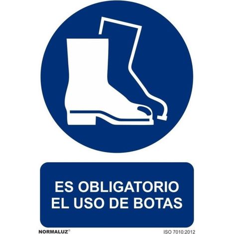 NORMALUZ Señal luminiscente “Obligatorio uso de botas” 21x30cm RD20005