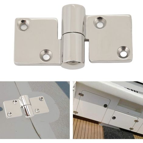 Une paire de charnières marines 9038MM, gauche et droite, fabriquées en acier inoxydable 316 de qualité marine, charnières à 4 trous, accessoires de quincaillerie marine adaptés aux bateaux, yachts et (1/5)