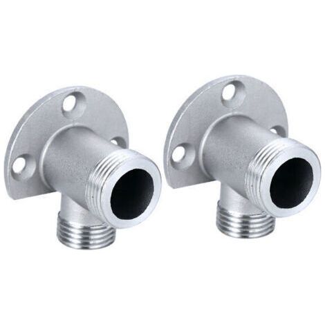 Ensoleille – Kit d'installation tuyau robinet apparent – Cuivre chromé – Filetage 1/2 NPT x G 3/4 – Installation discrète pour douche extérieure