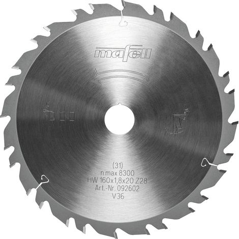 Mafell Sägeblatt KSB-WU160 GT 160x1,2-1,8x20mm Z28-7 3WZ-FZ Handkreissäge 092602 (1/4)