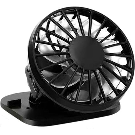 Ventilateur à pince USB, unité de refroidissement personnelle rechargeable pour le repos en plein air, placement sur le bureau, confort de chevet, corps en ABS, conception de préhension à par (1/5)
