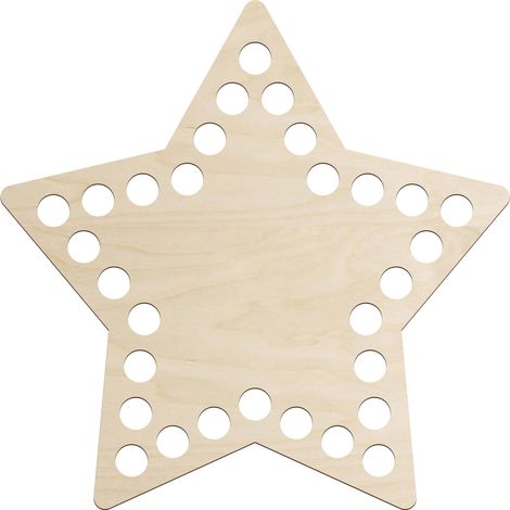 Base per albero di Natale all'uncinetto a forma di stella, in macramè, 15 cm. (1/5)