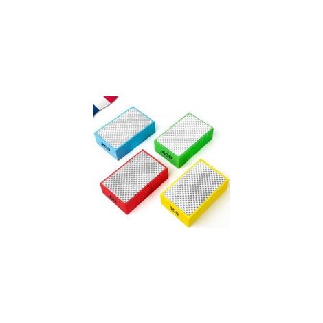 Poncage Carrelage Eponge A Poncer Lot de 4 Cales à Poncer ✮MARQUE FRANCAISE✮ Polissage Éponge Abrasive - Cale A Poncer Diamant Carrelage Rubi ✯GARANTIE À VIE✯ Eponge Poncage 4 Grains 60/100/200/400