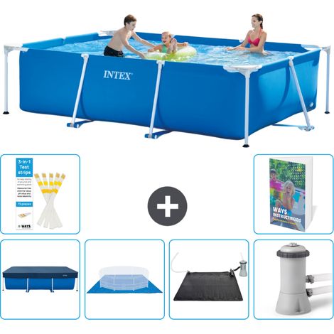 Intex Piscina con estructura Rectangular - 300x200x75 cm - 7-piezas  S40