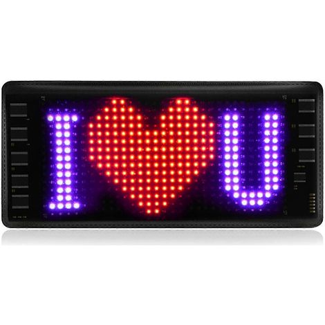 Adressierbares, flexibles RGB-LED-Panel mit Pixeln, animierter Graffiti-Bildschirm, Lauftext, Auto-/Ladendekoration, Bluetooth-App (1/5)