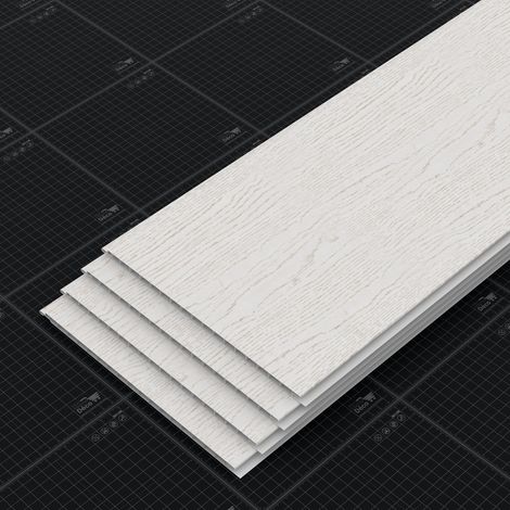 Lambris PVC 250 mm - Lot de 4 Lames - Frêne Blanc