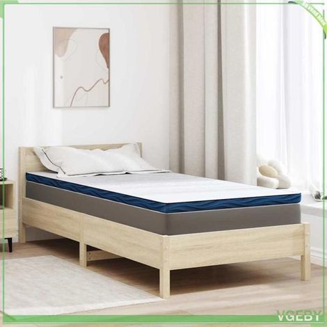 4106255 Surmatelas Blanc 90 x 190 cm Tissu jacquard (1/5)