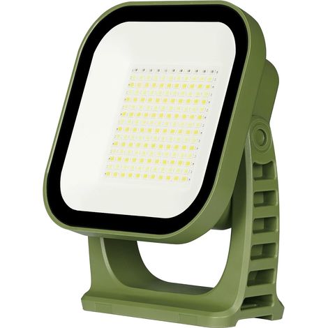 Portable work light,  4000LM,  IP65 waterproof magnetic work lights,  12000mAh rechargeable LED power bank,  1/4" threaded port floodlight, battery (1/5)