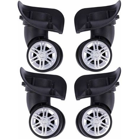 Roues De Valise De Rechange Pour Bagages Universelle Remplacement De La Roue Roulettes Valise De Voyage Bagages Valise Roue Gauche Et Droite Ensemble D'Accessoires De Réparation 2 Paire (1/5)