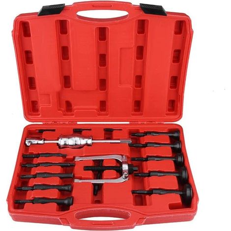 16pcs Juego Extractor de Rodamientos Interiores con Martillo Deslizante (1/5)