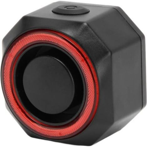 Feu Arrière Vélo - Alarme Antivol 105 dB - Capteur Frein Automatique - 4 Modes Éclairage - Étanche IPX5 - Batterie 700 mAh - USB Rechargeable - 1 Pièce (1/4)