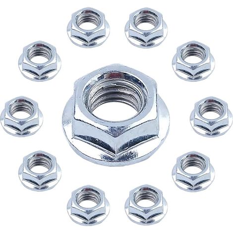 10 Pièces Écrou de Tronçonneuse pour Husqvarna 346XP, 445, 450, 455, K1250, K1260, 51, 61, 154 et plus de Modèles, Écrou Hexagonal Universel en Acier Inoxydable Pièces de Rechange (1/5)