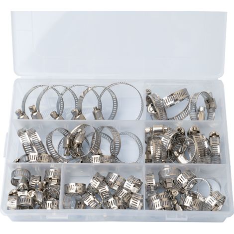 Juego grande de 60 abrazaderas metálicas para tornillos de 8 a 38 mm. (1/5)