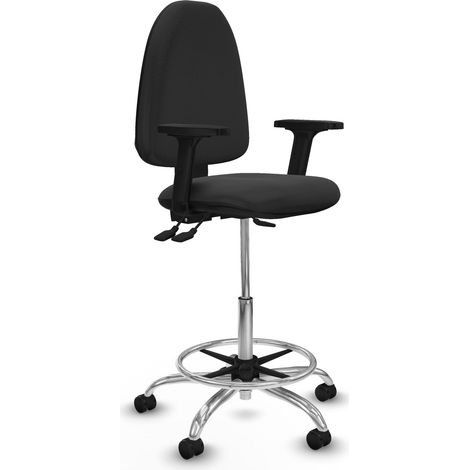 Piqueras y Crespo Silla de Oficina Gris Oscuro Ajustable
