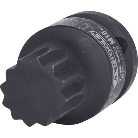 KS Tools 515.1175 1/2'' Kraft-Bit-Stecknuss XZN,kurz,M18