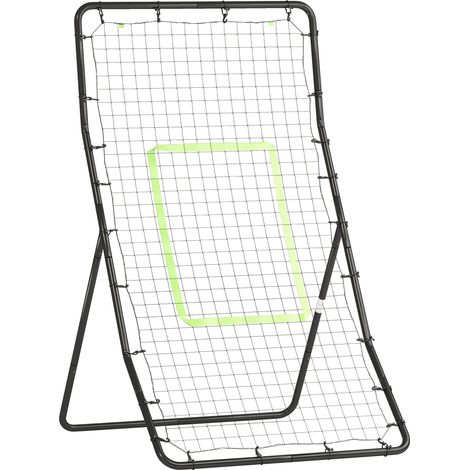 Rebondisseur Kickback 75x126 cm en acier et PE pour entraînement de football, noir (1/5)