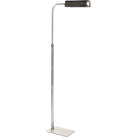 Lámpara de pie moderna base de metal interruptor de encendido/apagado regulación de altura estilo glamuroso plateado Derwent (1/5)