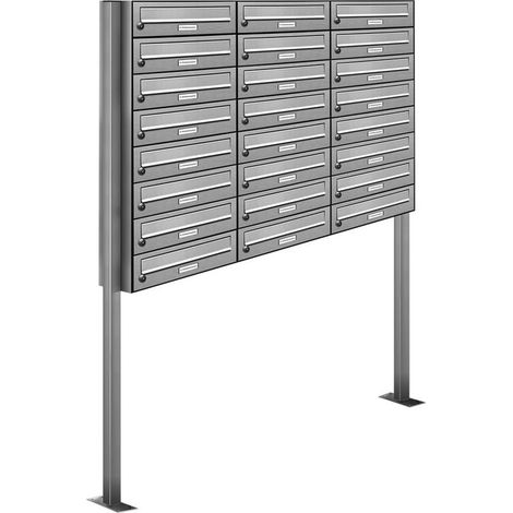 24er Edelstahl Stand Briefkasten Anlage Freistehend (1/5)