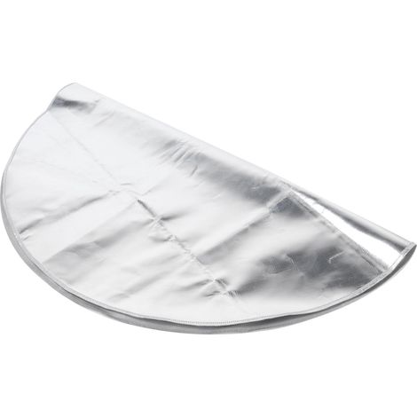 Tapis ignifuge pour foyer rond, protection terrasse et barbecue, 60 cm gris argenté (1/5)