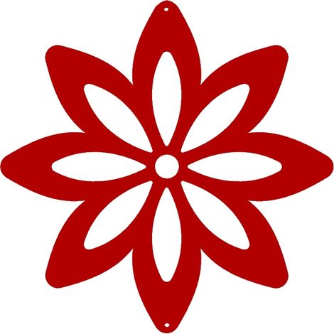 K3 FLOWER Anhänger, durchbrochene rote Frühlingsdekoration