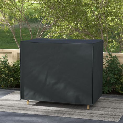 Housse de protection pour balancelle 220x125x172 cm noire en tissu Oxford imperméable avec fermeture zippée (1/5)