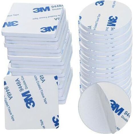 40 Stück extra starkes doppelseitiges Schaumstoffklebeband, wasserdichte 3M doppelseitige Klebepads, geeignet für Zuhause, Büro, quadratische, runde und rechteckige Formen