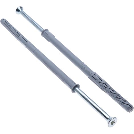 25 - Cheville De Cadre - Vis Torx TX40 - Fixation Maçonnerie Et Bois - Résistance Corrosion Pour Fenêtres Et Façades - Argent - 7x185mm