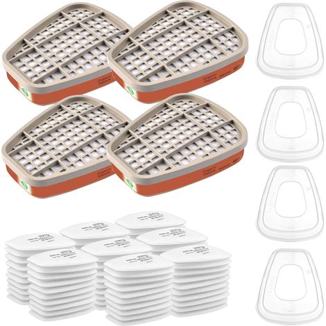6001 Replacement Reusable Respiratory Protective Filters Kit, 80 Cotton Filters, for Purifying Filtration, Face Protection, Compatible with 6100/6200/7501/7502/6502/6800(88) (1/5)