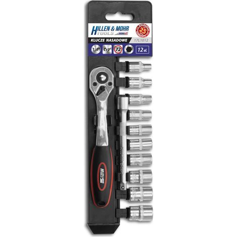 Llaves y dados dedra 17l1012 12 piezas acero cromo vanadio
