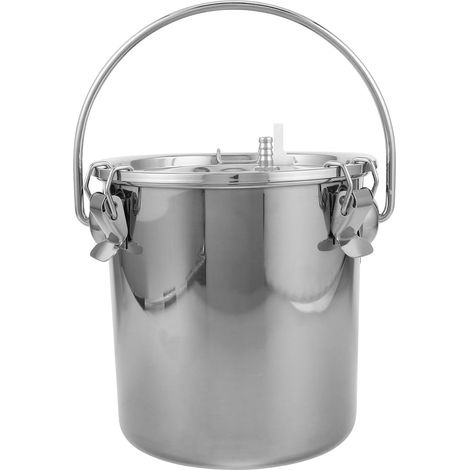 Machine à Traire Manuelle pour Chèvres et Vaches, Seau à Lait en Acier Inoxydable 3 L, Kit Portable pour Exploitation Agricole, Accessoires de Traite du Bétail Pratiques et Solide (1/5)