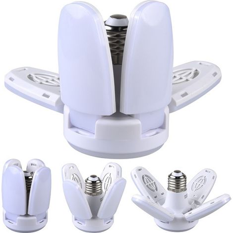 Bombilla LED para ventilador de garaje, transformable, CA 85-265 V, 28 W, plegable, para iluminación de techo, taller, lámpara de techo para el hogar, 1 unidad
