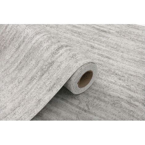 Panel decorativo autoadhesivo de PVC, color gris oscuro hormigón, 280 x 60 cm. (1/3)