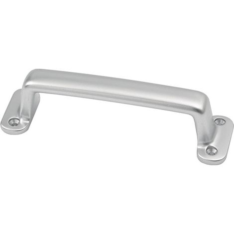 Handgriff A.30mm L.160mm B.42mm Alu-Guss silberf.elox.Löcher 4,D.3,7mm HERMETA (1/3)