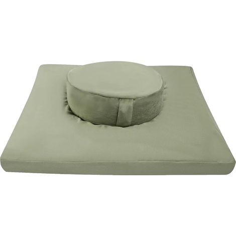 Cojín de yoga, cojín de meditación, soporte cómodo, verde (1/2)
