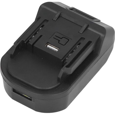 Adaptateur batterie ABS protection court-circuit avec lumière LED USB convertisseur 18V à 21V (1/5)