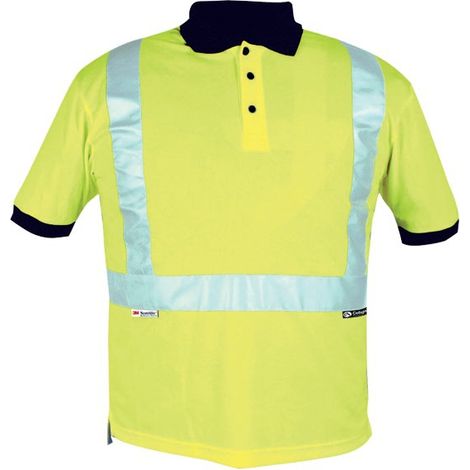 Polo de travail à haute visibilité 100 % polyester jaune fluo TM CODUPAL PO2MJAUNE