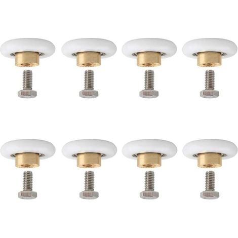 Roulettes de remplacement lisses pour portes de douche, diamètre 19 mm, modèle H606, compatibles avec systèmes coulissants standard
