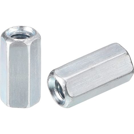 40 Pièces Écrous De Raccordement M4x8x15mm - Acier Carbone Galvanisé Raccord Fileté Hexagonal Pour Meubles, Électronique, Industriel (1/5)