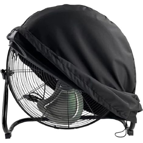 Wasserdichte Abdeckung für elektrische Ventilatoren mit Sonnen- und Staubschutz, aus Oxford-Gewebe, für das Wohnzimmer, schwarz, 61 x 19 x 61 cm (1/5)