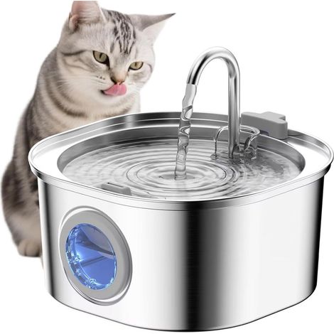 Katzenbrunnen3,2 l Wasserspender aus Edelstahl für den Innenbereich mit Füllstandsanzeige. (1/5)