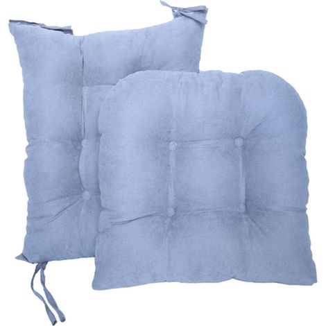 MINKUROW Juego de cojines para silla mecedora gris claro, cojines antideslizantes para silla mecedora con lazos, cojines de asiento suaves y gruesos para interior, oficina, hogar (1/5)